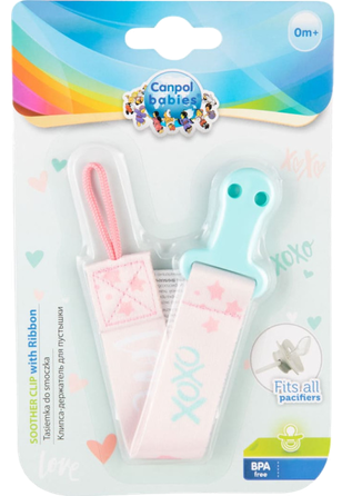 CANPOL BABIES Exotic Animals Pink цепочка для соски, 1 шт.