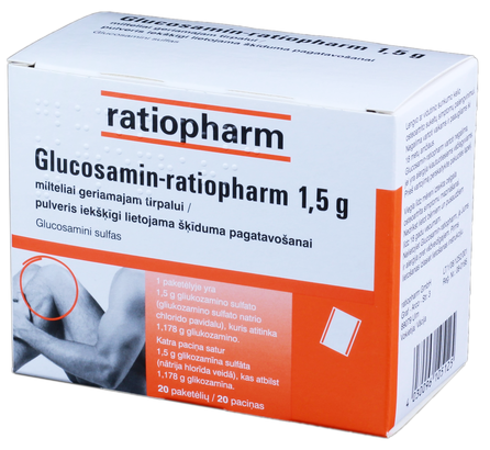 GLUCOSAMIN-RATIOPHARM 1.5 g powder, 20 pcs.