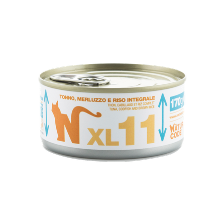 NATURAL CODE XL 11 Tuna, Cod And Brown Rice wet food, 170 g