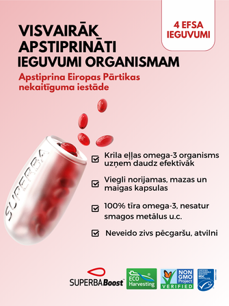 LYL Krill Oil Superba BOOST kapsulas, 30 gab.