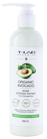T-LAB Avocado Intense Repair maska matiem, 250 ml