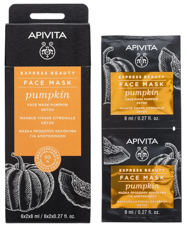 APIVITA Express Beauty With Oumpkin (8 ml) sejas maska, 2 gab.