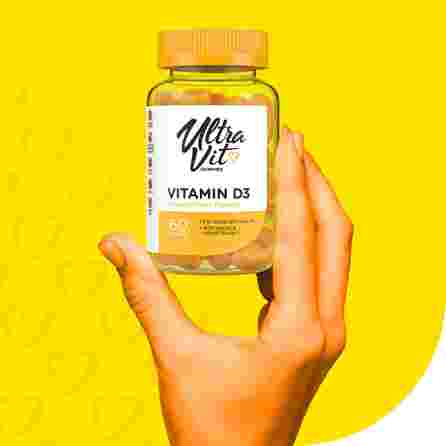 ULTRAVIT   Gummies Vitamin D3 košļājamās tabletes, 60 gab.