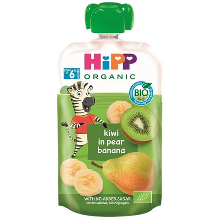 HIPP Organic Kiwi in Pear Banana (6+) biezenis, 100 g