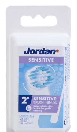 JORDAN Sensitive electric toothbrush heads, 2 pcs.