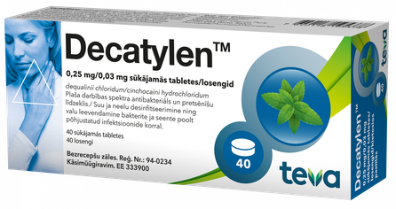 DECATYLEN 0.25mg/0.03mg  lozenges, 40 pcs.