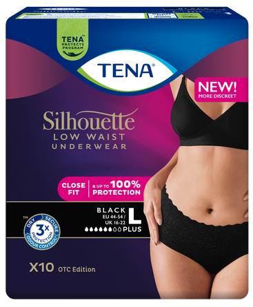 TENA Silhouette Plus Noir L nappy pants, 10 pcs.
