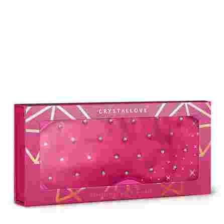 CRYSTALLOVE Crystalized Hot Pink zīda maska miegam, 1 gab.