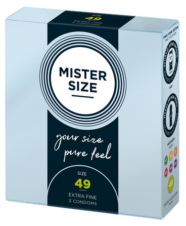 MISTER SIZE 49/165 mm prezervatīvi, 3 gab.