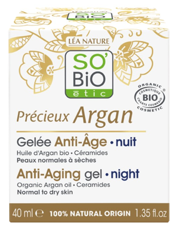 SO BIO ETIC Argan Anti-Aging Night face cream, 40 ml