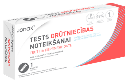 JONAX kasete grūtniecības tests, 1 gab.