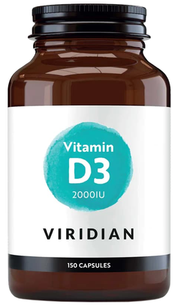 VIRIDIAN Vitamin D3 2000iu Vegan capsules, 150 pcs.