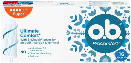 O.B. Ultimate Comfort Super tampons, 16 pcs.