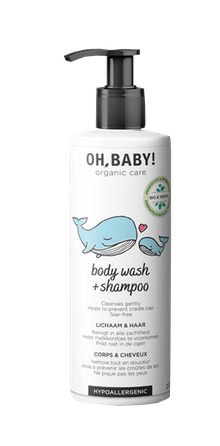 OH, BABY! Organic Care Body wash+Shampoo šampūns un mazgāšanās līdzeklis, 250 ml
