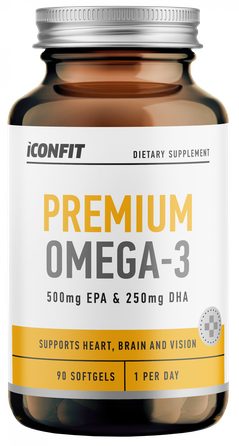 ICONFIT Premium Omega 3 1000 мг мягкие капсулы, 90 шт.