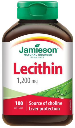 JAMIESON Lecithin 1200 мг мягкие капсулы, 100 шт.