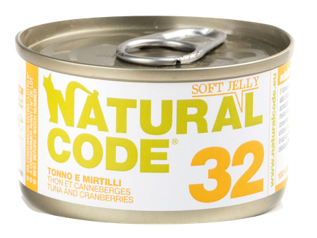NATURAL CODE 32 Tuna And Cranberries canned food for cats, 85 g