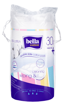 BELLA COTTON Travel vates diski, 30 gab.