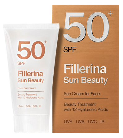 FILLERINA  Sun Beauty SPF 50+ saules aizsarglīdzeklis, 50 ml