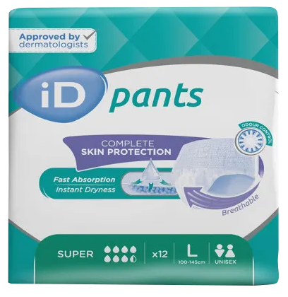 ID Pants Super L (100-145 cm) nappy pants, 12 pcs.