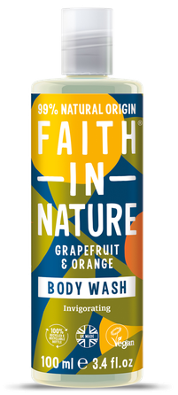 FAITH IN NATURE Grapefruit & Orange dušas želeja, 100 ml