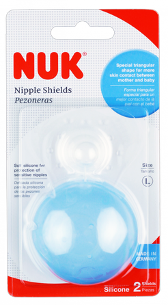 NUK L nipple shields, 2 pcs.