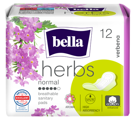 BELLA Herbs Verbena higiēniskās paketes, 12 gab.