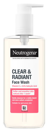 NEUTROGENA Clear&Radiant līdzeklis sejas mazgāšanai, 200 ml