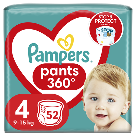 PAMPERS Pants-4 (9-15 kg) nappy pants, 52 pcs.