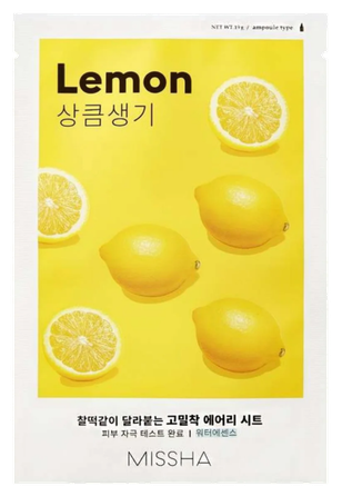 MISSHA Airy Fit Lemon sejas maska, 19 g