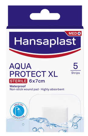 HANSAPLAST Aqua Protect XL 6x7 cm plāksteris, 5 gab.