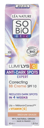 SO BIO ETIC Anti-Dark Spots BB SPF10 face cream, 40 ml