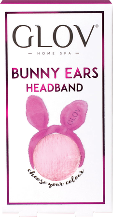 GLOV Bunny Ears Pink спа лента для волос, 1 шт.