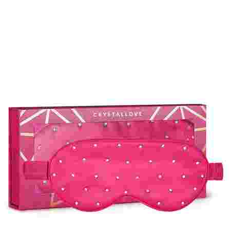 CRYSTALLOVE Crystalized Hot Pink zīda maska miegam, 1 gab.