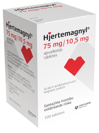 HJERTEMAGNYL 75 mg/10,5 mg pills, 100 pcs.