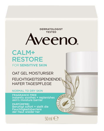 AVEENO Calm+Restore Oat Moisturiser gels, 50 ml