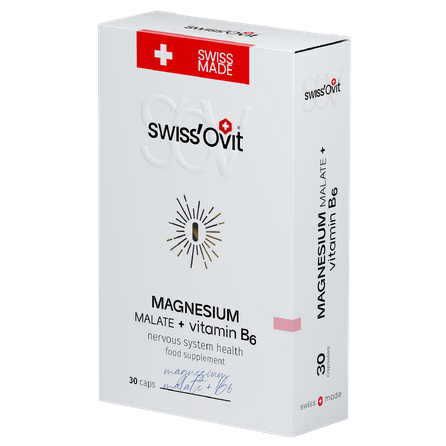 SWISS OVIT Magnesium Malate 150 mg + Vit. B6 капсулы, 30 шт.