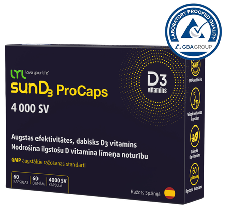 LYL sunD3 ProCaps, 4000 SV	 kapsulas, 60 gab.