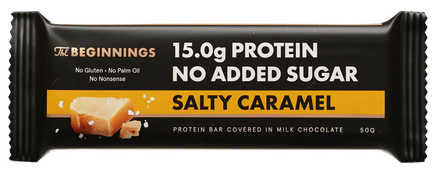 THE BEGINNINGS Protein 30% Salty caramel bar, 50 g
