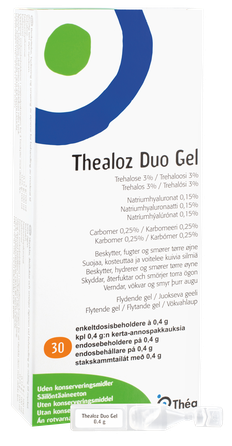 THEALOZ Duo Gel капли для глаз, 30 шт.