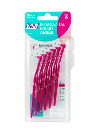 TEPE Angle  Size 0 0.4 mm zobstarpu birstīte, 6 gab.