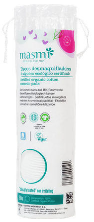 MASMI Organic cotton pads, 80 pcs.