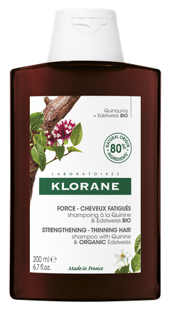 KLORANE Quinine and Organic Edelweiss šampūns, 200 ml