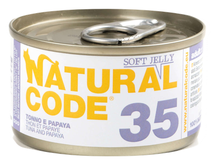 NATURAL CODE 35 Tuna And Papaya canned food for cats, 85 g