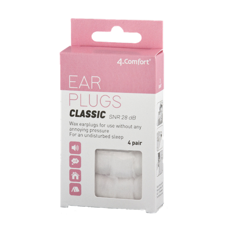 4-COMFORT Classic (waxy) ear plugs, 8 pcs.