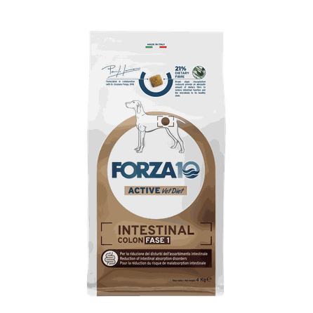 FORZA10 Active Vetdiet Intestinal Colon Fase 1, Suņiem sausā barība, 4 kg
