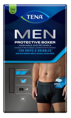 TENA Men Protective Boxer Black M многоразовые боксеры, 1 шт.