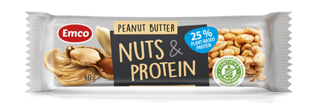 EMCO Peanut Butter Nuts & Protein батончик, 40 г