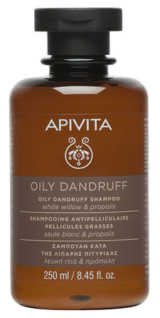 APIVITA Oily Dandruff, White Willow & Propolis šampūns, 250 ml