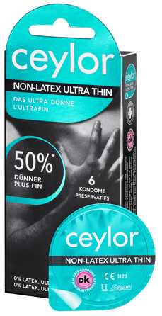 CEYLOR Non-Latex Ultra Thin condoms, 6 pcs.